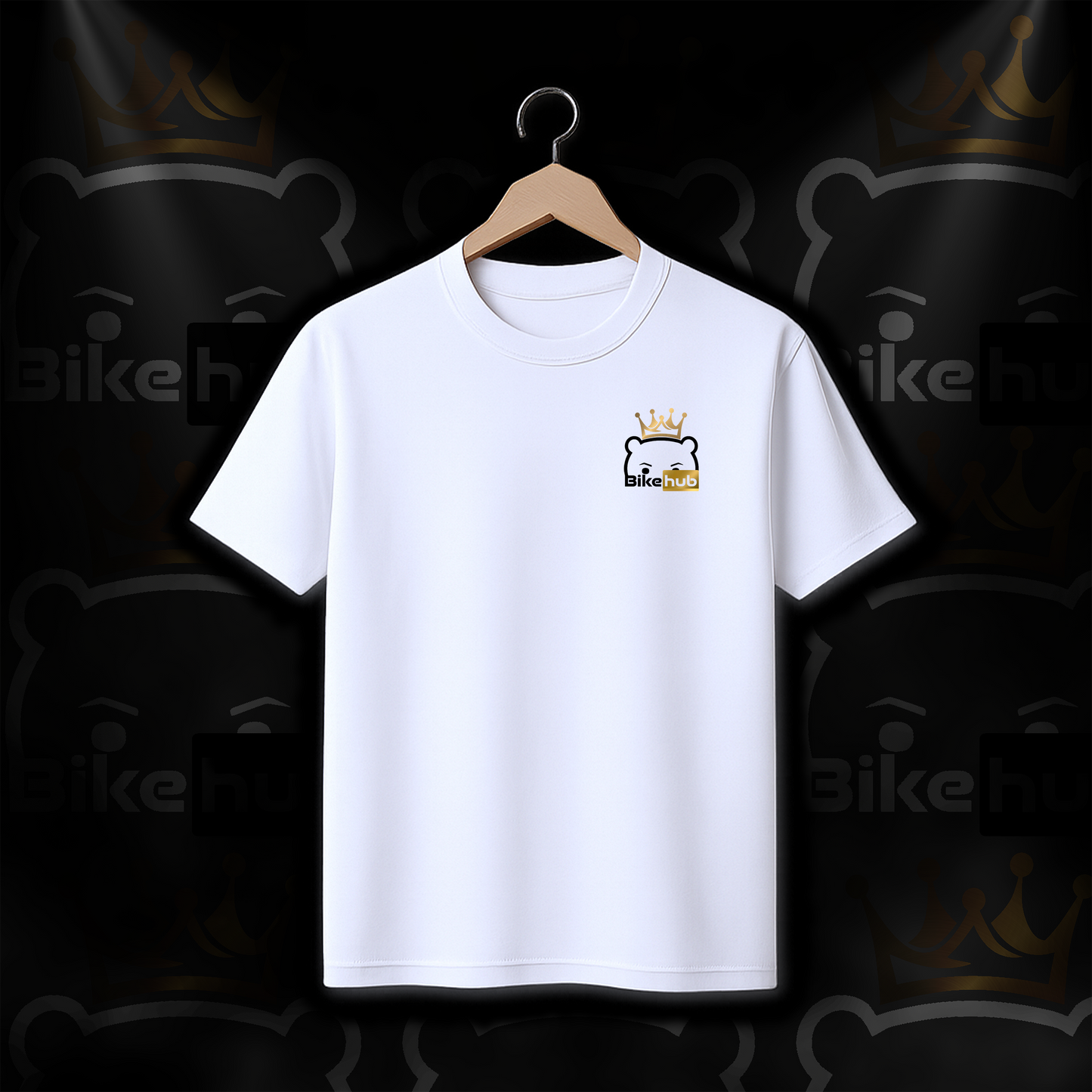 Bikehub T-Shirt Weiß-Gold