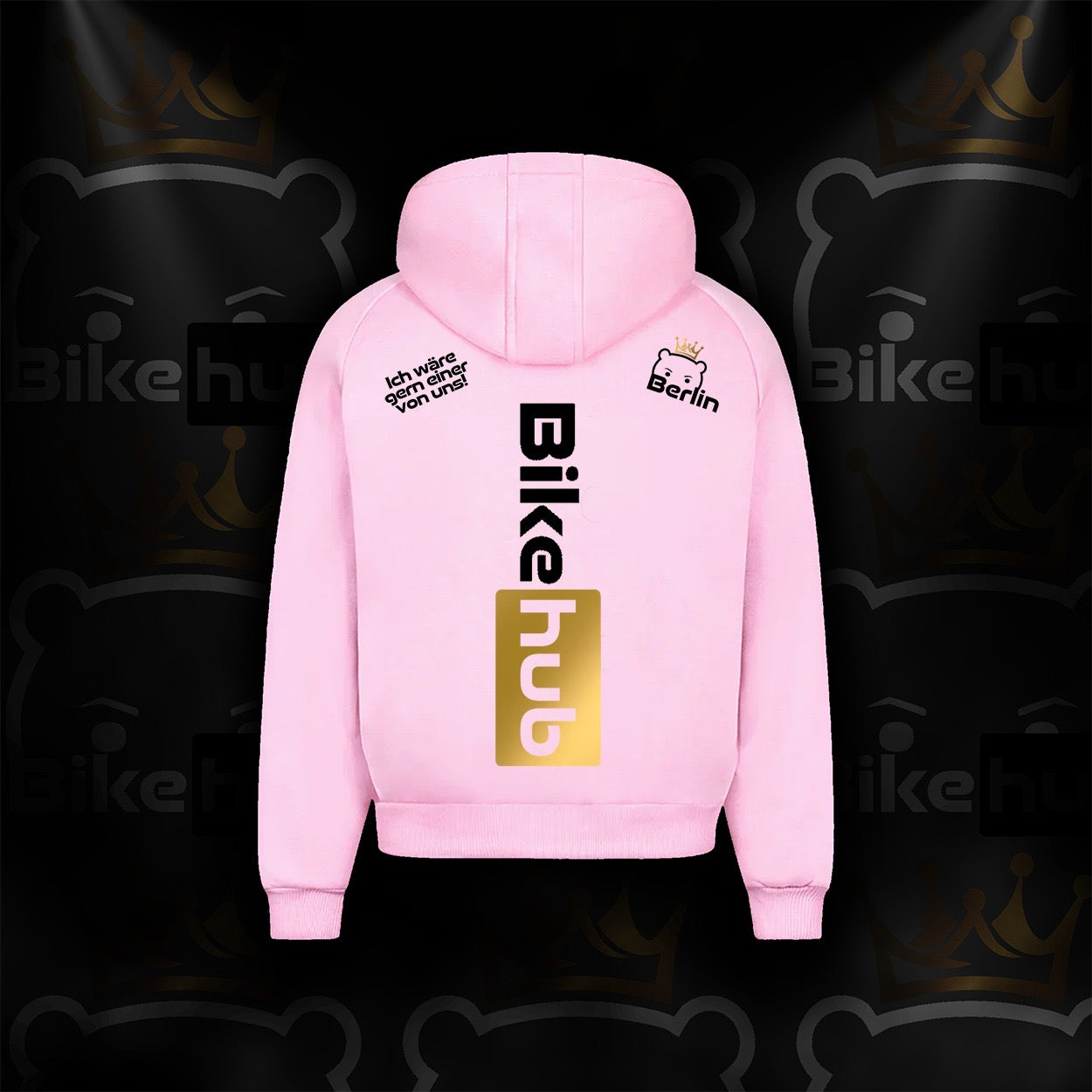 BikeHub HOODIE Pink/Gold