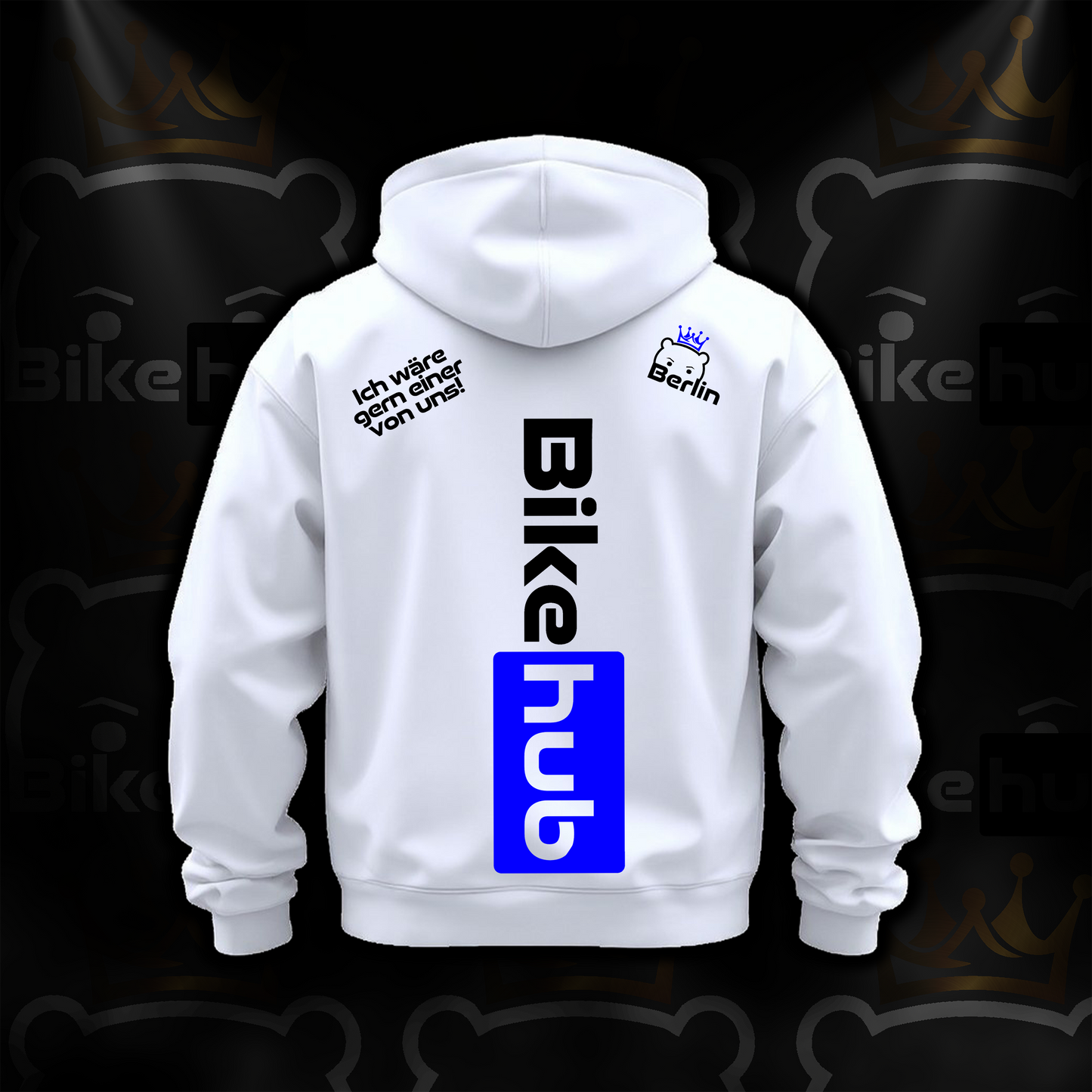 BikeHub HOODIE Weiß/Blau