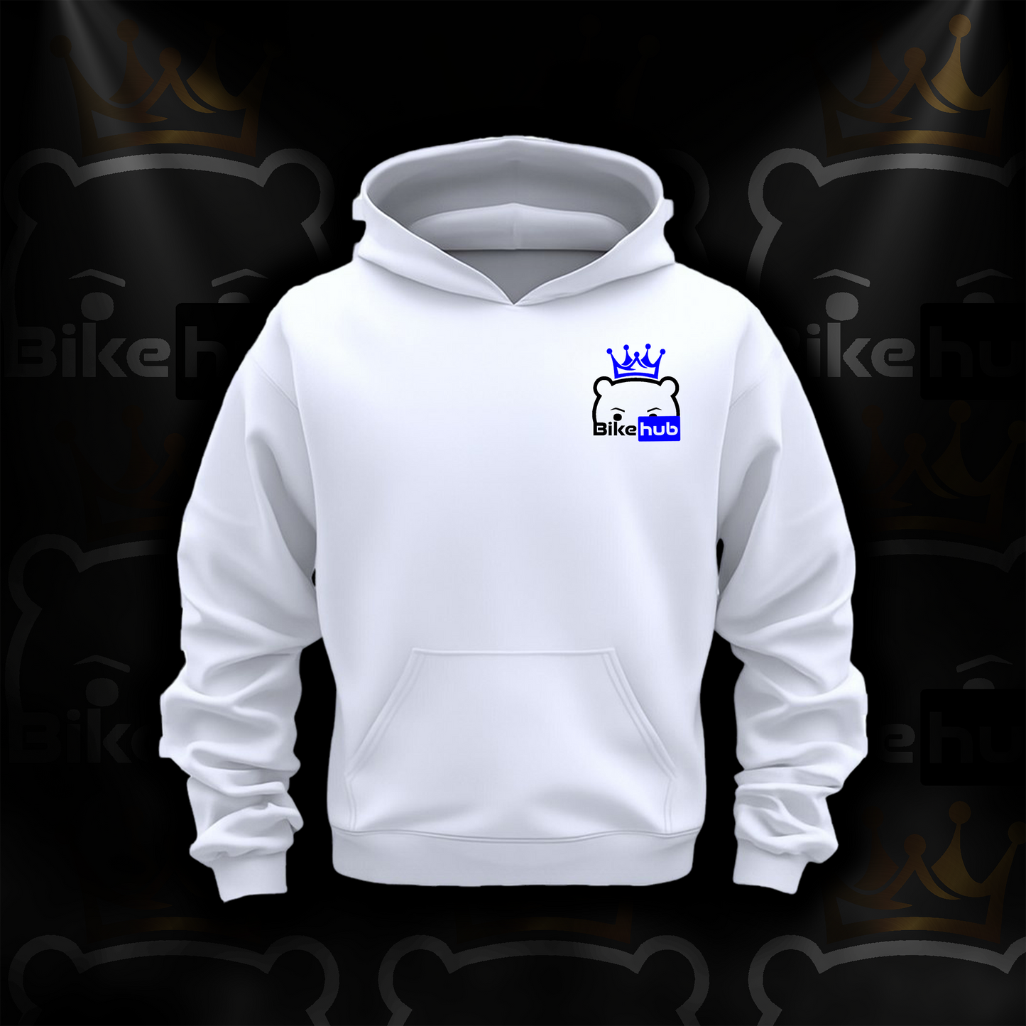 BikeHub HOODIE Weiß/Blau