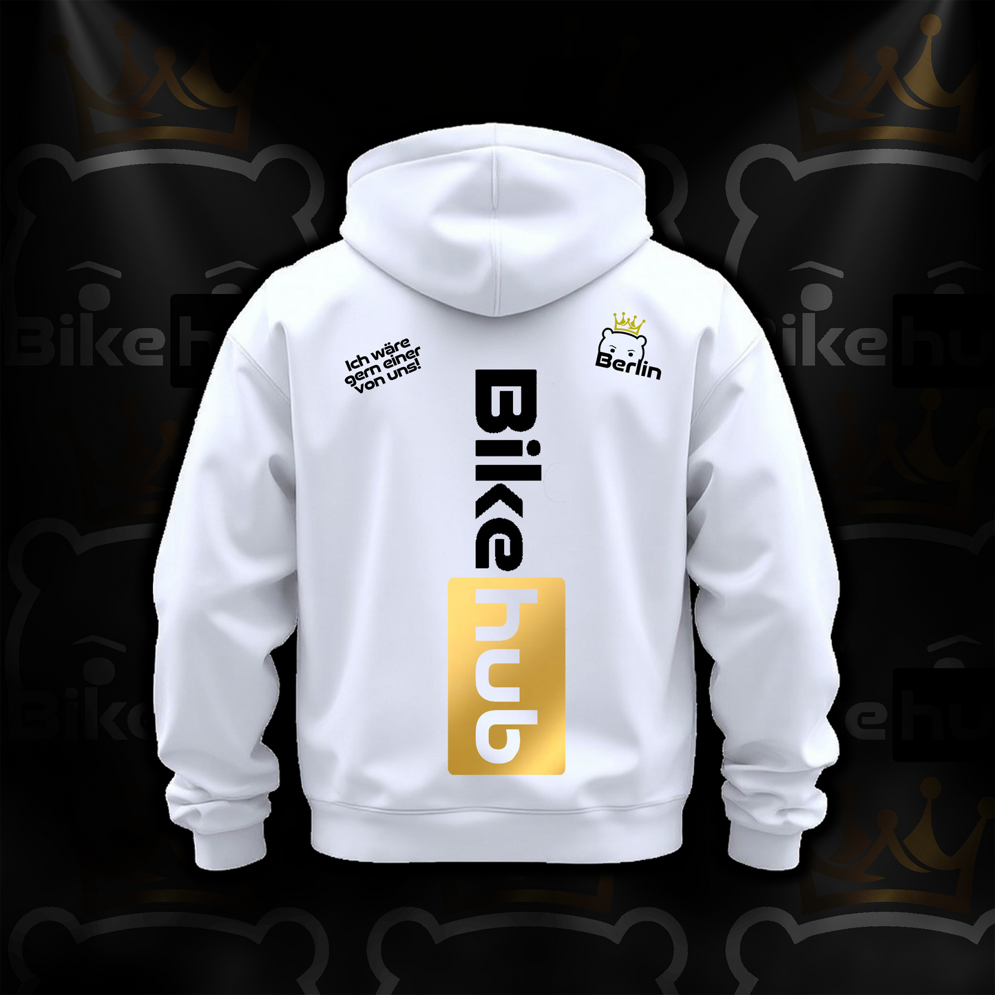 BikeHub HOODIE Weiß/Gold