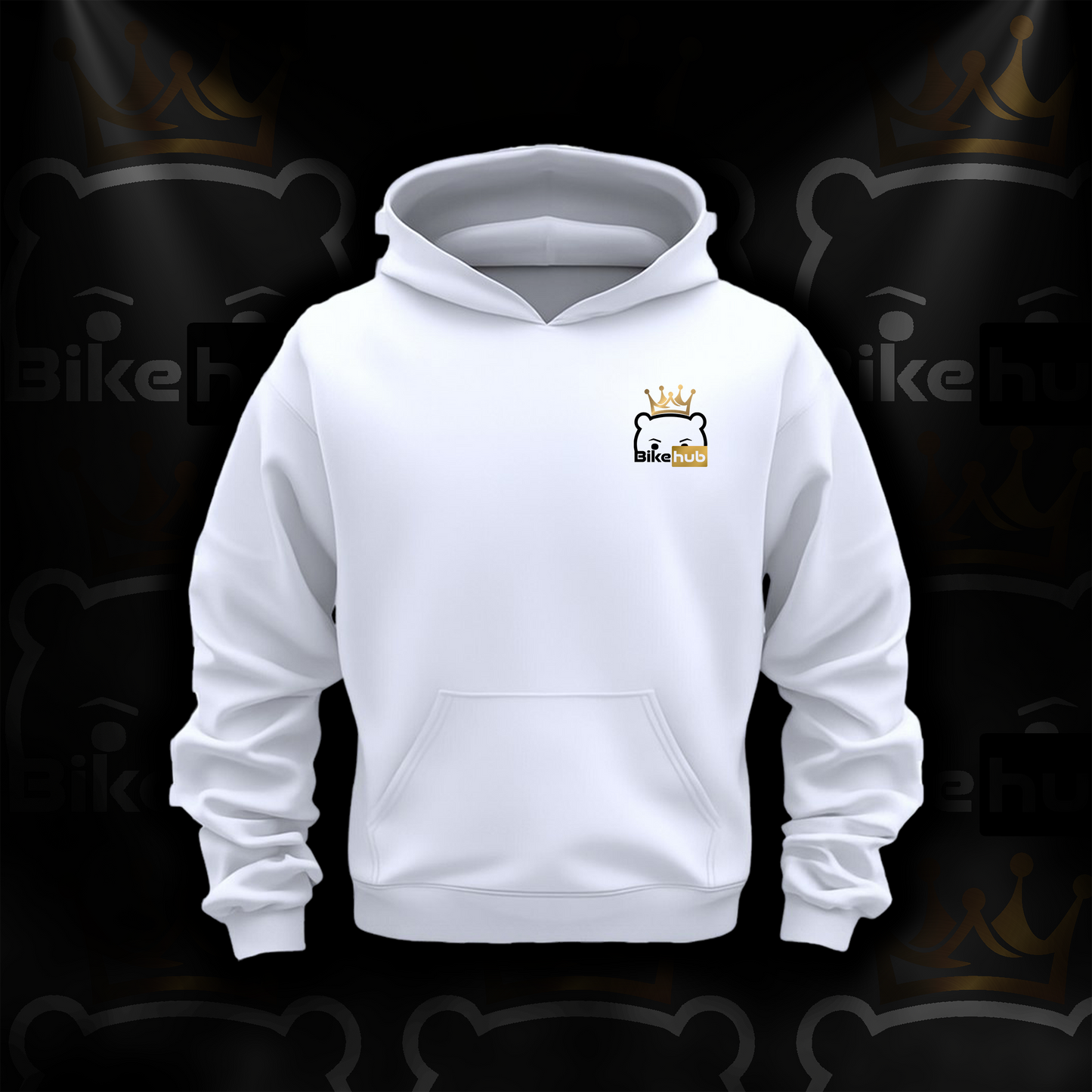 BikeHub HOODIE Weiß/Gold