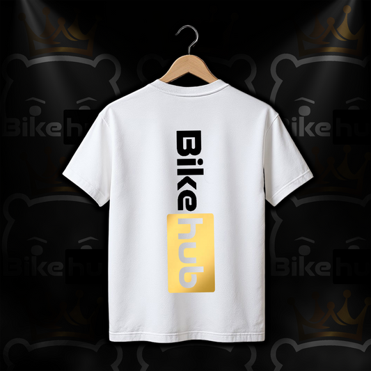 Bikehub T-Shirt Weiß-Gold